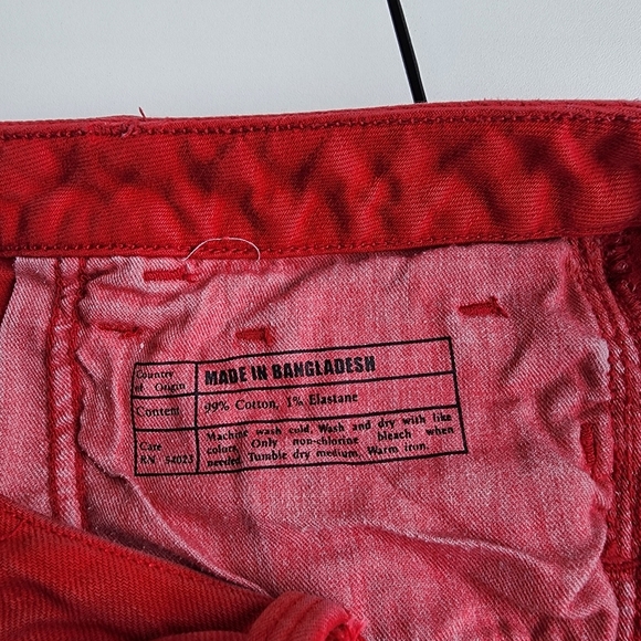 Banana Republic Washed Red Women's Skinny Jeans Red Size 27 Cotton 30×29J3 - Picture 9 of 12